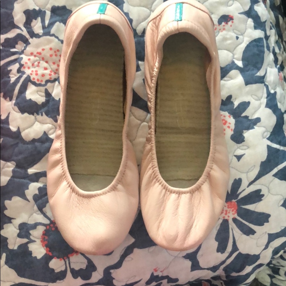 Tieks pink shoes.